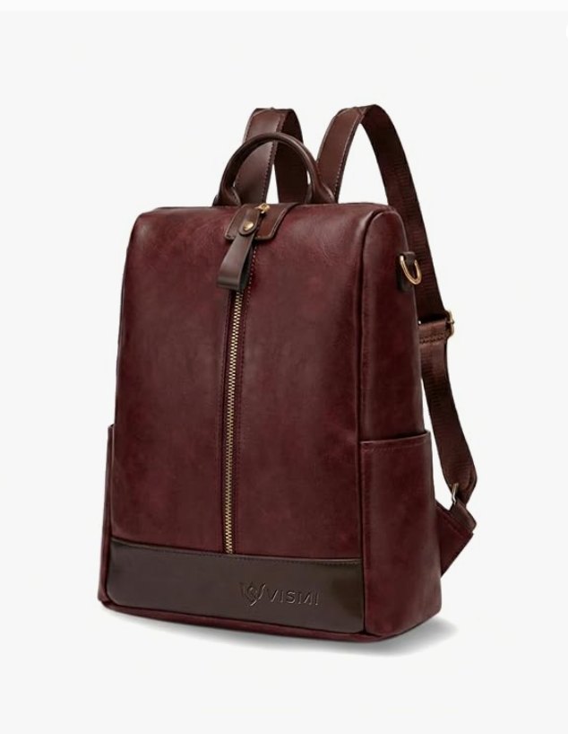 VISMIINTREND Backpack — best backpack for women, soft vegan leather ~10L multi-pocket backpack