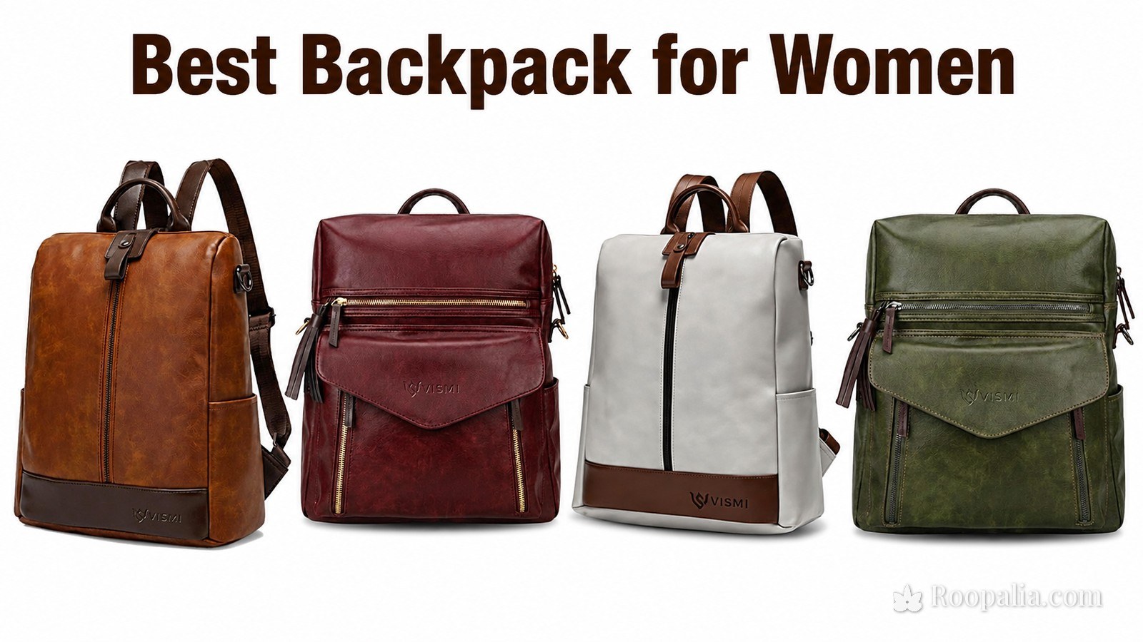 VISMIINTREND Backpack for Women — चार रंगों में vegan leather backpack (best backpack for women)