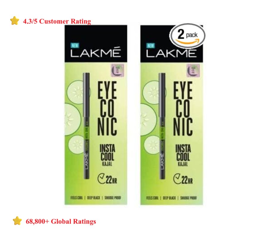 Lakmé Eyeconic Kajal Review (Hindi)