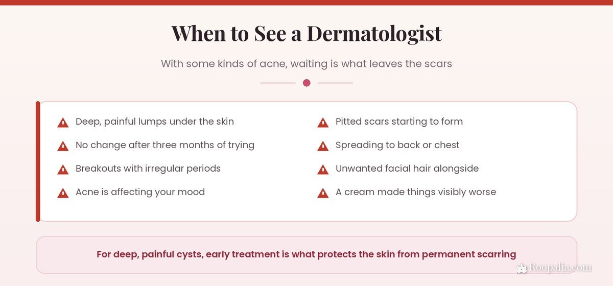 When to see a dermatologist about acne — eight signs