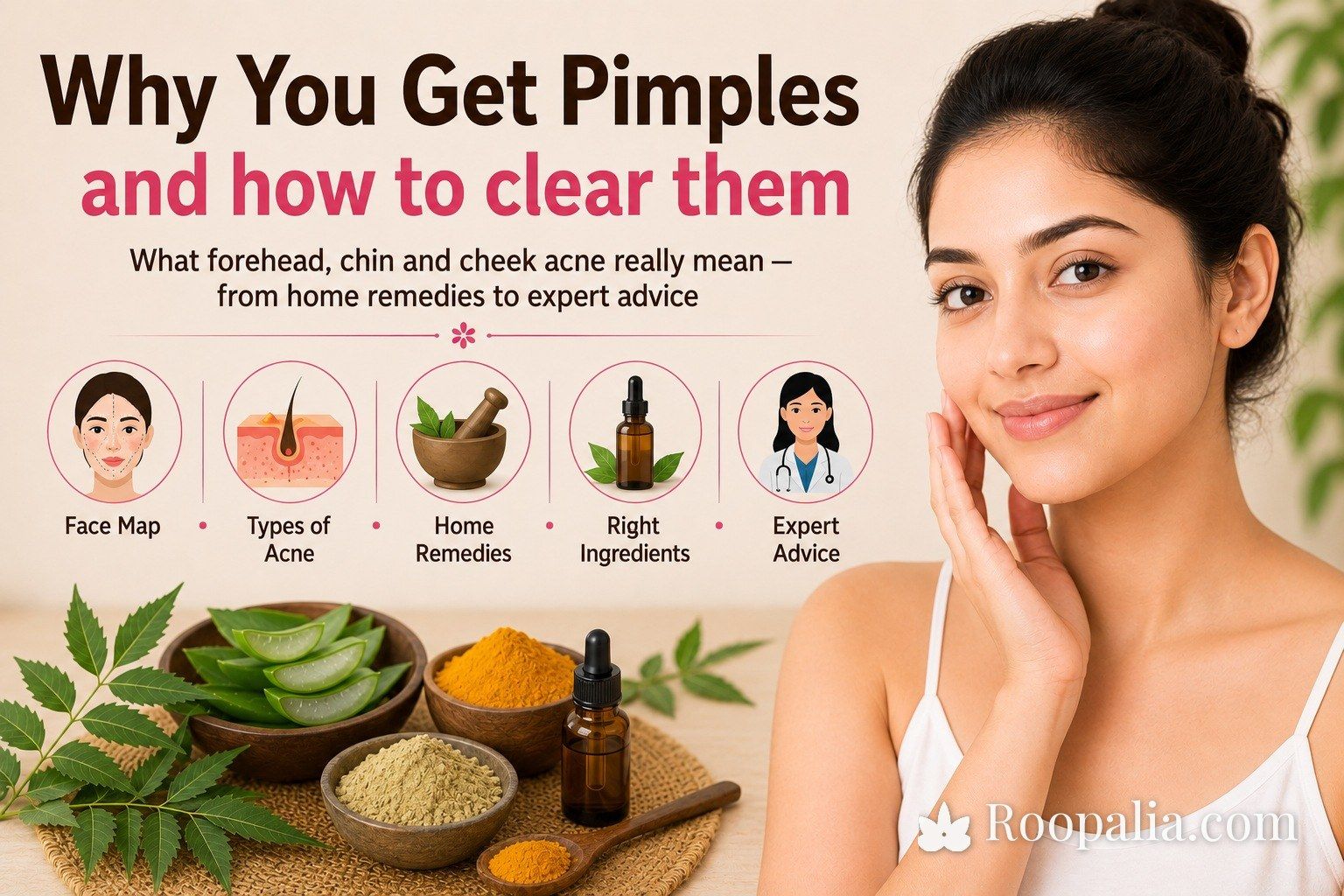 Why you get pimples — face map, types of acne and treatment