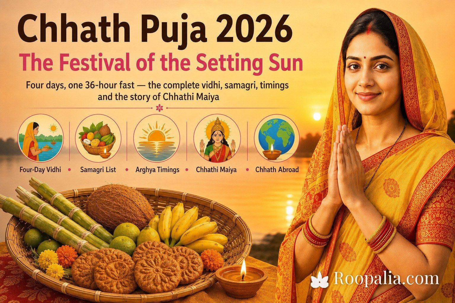 Chhath Puja 2026 — dates, arghya timings, vidhi and samagri