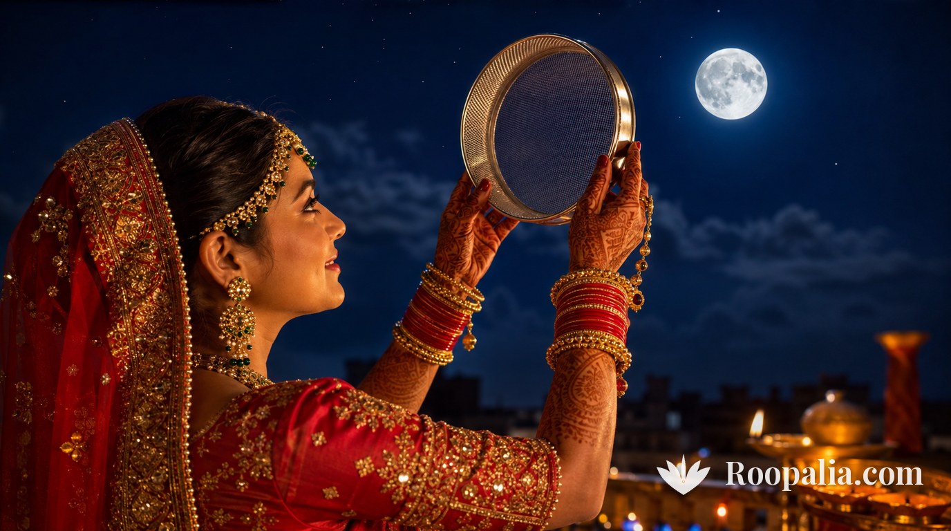 When is Karwa Chauth 2026 — moonrise time, vrat katha and puja vidhi (Roopalia)