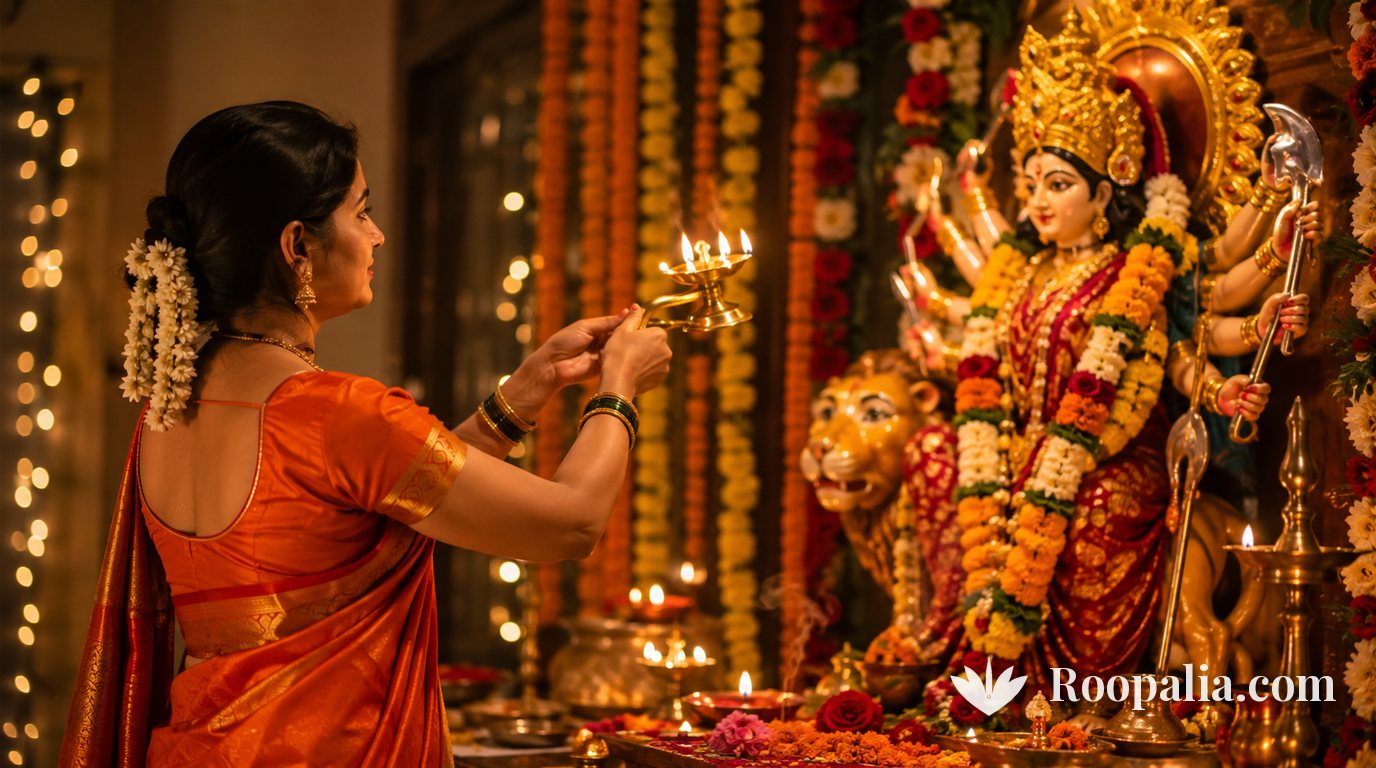 When is Navratri 2026 — Ghatasthapana muhurat and nine colours (Roopalia)