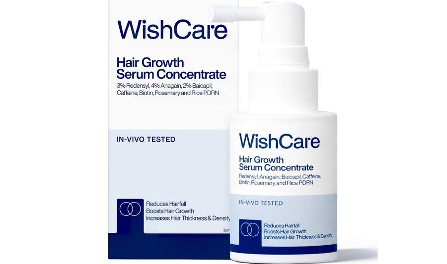 WishCare Hair Growth Serum Concentrate 30ml with Redensyl, Anagain, Baicapil, caffeine and biotin